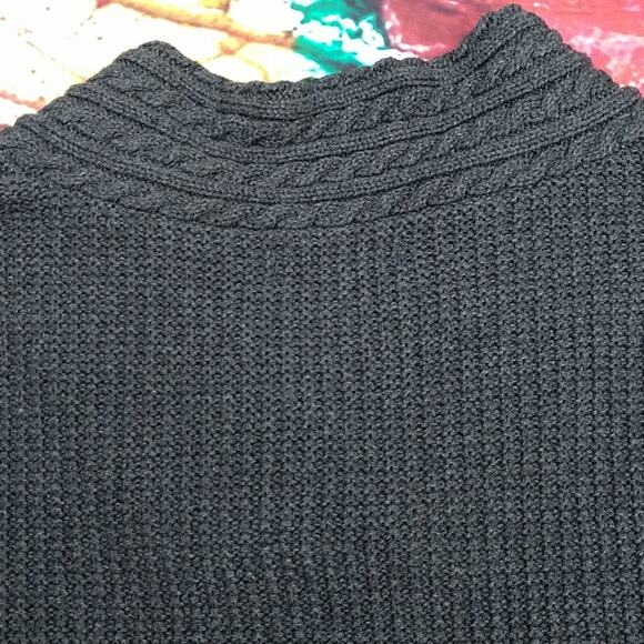 Nautica Charcoal Cable Long Sweater size Large - Picture 10 of 10